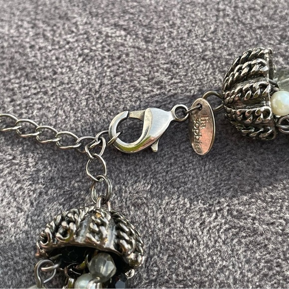 SET ❤️ Lia Sophia Pearl, Black Beaded & Silver Bracelet & Multi Strand Necklace - Picture 5 of 6